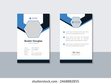 Modern business id card design template, Vector illustrator