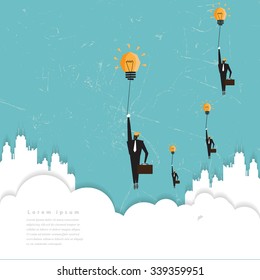 Modern business idea concepts in flat design for web, mobile applications, seo optimizations, business, social networks, e-commerce,planning and teamwork
