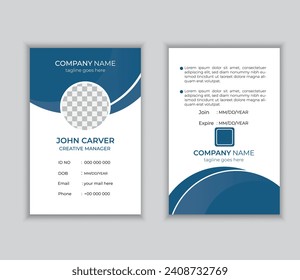 modern business Identity Card Template for Employee and Others.