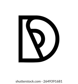 Modern Business identity typography and minimal initial D Monogram