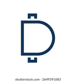 Modern Business identity typography and minimal initial D Monogram