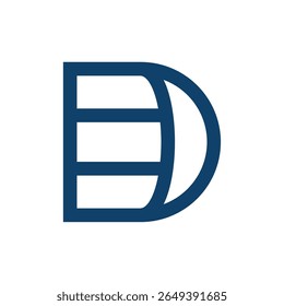 Modern Business identity typography and minimal initial D Monogram