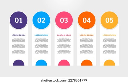 Modern business infographic. Business concept with 5 steps	
