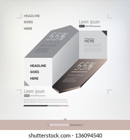 Modern business infographic elements on light background. Vector illustration/eps 10.