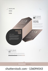 Modern business infographic elements on light background. Vector illustration/eps 10.
