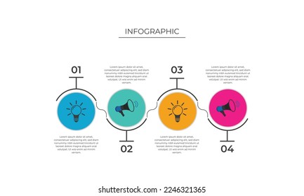 Modern business infographic illustration of line step options isolated background. professional info graph design template. Abstract graphic workflow concept layout, presentations