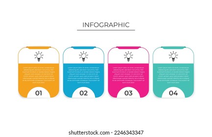 Modern business infographic illustration of line step options isolated background. professional info graph design template. Abstract graphic workflow concept layout, presentations