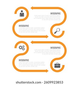 Modern business infographic presentation chart list template design