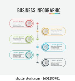 Modern Business Infographic Six Step