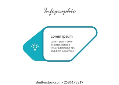 Modern Business Infographic with a Sleek Theme, Single-Step Visualization, and Editable Vector for Presentations