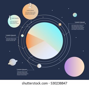 Modern business infographic space circle.