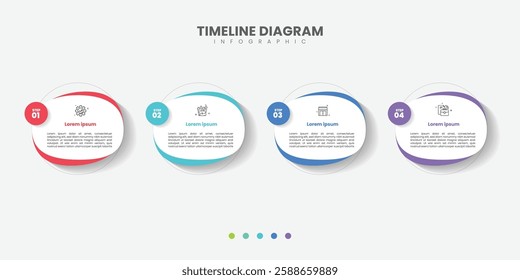 Modern Business infographic template with 4 options, steps, process chart. Can be used for workflow layout, diagram, annual report, web design