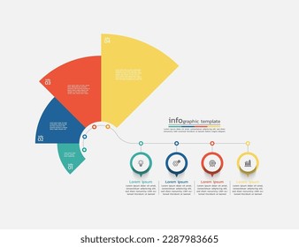 Modern business infographic template design