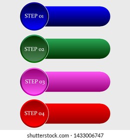 Modern Business Infographic template. full color design and 4 options or steps