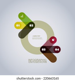 Modern Business Infographic Template Made of Abstract Arrow Shapes