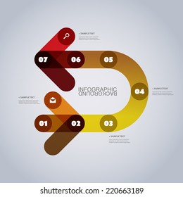 Modern Business Infographic Template Made of Abstract Arrow Shapes