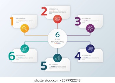 Modern business infographic template with numbers