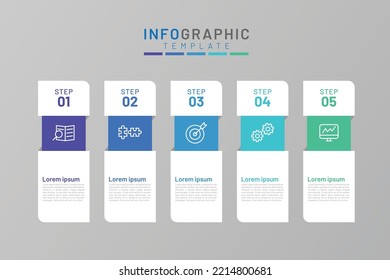 Modern business infographic template step
