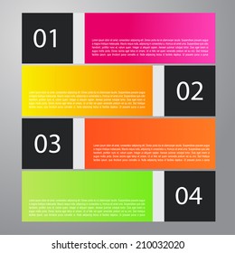 Modern business infographic with text