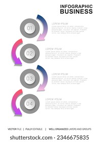 Modern business Infographic Vector Template
