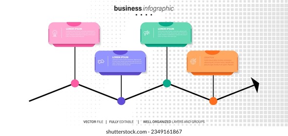 Modern business Infographic Vector Template
