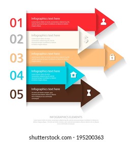 Modern business infographics abstract arrows. Vector illustration. can be used for workflow layout,  number options.
