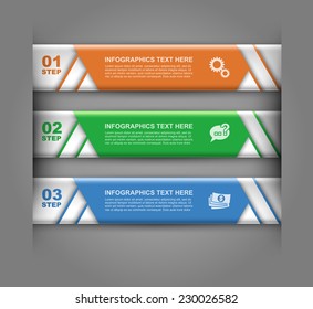 Modern business Infographics banners, Step up number options, Web design, Vector illustration Eps 10