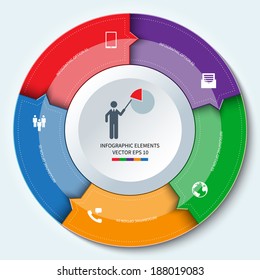 Modern business infographics circle