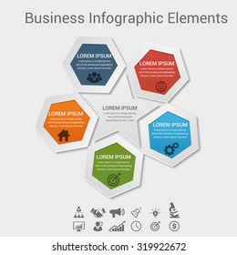 Modern business Infographics circle origami style Vector illustration. can be used for workflow layout, banner, diagram, number options, step up options, web design.