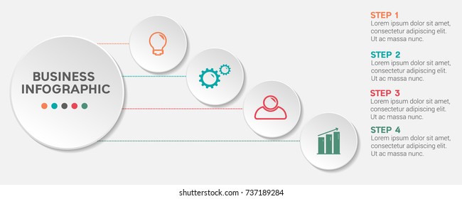 Modern business Infographics circle origami style. Vector illustration. Can be used for workflow layout, banner, diagram, web design