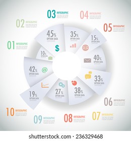 Modern business Infographics circle vector