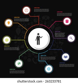Modern business Infographics circle. Vector illustration