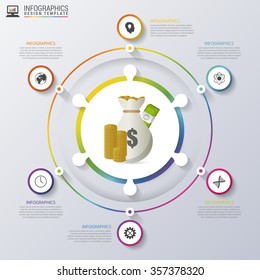 Modern business Infographics circle. Vector illustration.
