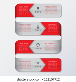 Modern business infographics options banner.