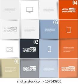 Modern business infographics options for banners, web, layouts etc. Vector eps10 illustration