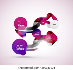Modern business infographics. Shiny abstract geometric forms