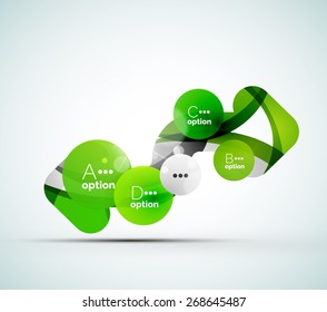 Modern business infographics. Shiny abstract geometric forms