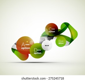 Modern business infographics. Shiny abstract geometric forms