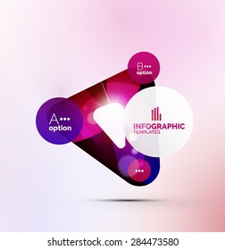Modern business infographics. Shiny abstract geometric forms