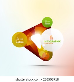 Modern business infographics. Shiny abstract geometric forms