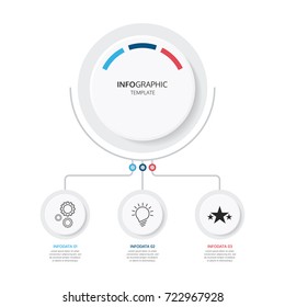 Modern business infographics template with 3 options. Vector illustration.