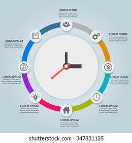 Modern business Infographics  Vector illustration. can be used for workflow layout, banner, diagram, number options, step up options, web design.