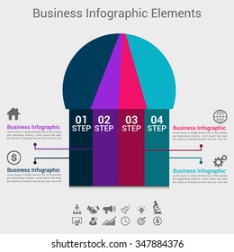 Modern business Infographics Vector illustration. can be used for workflow layout, banner, diagram, number options, step up options, web design.