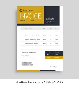 modern business invoice template design