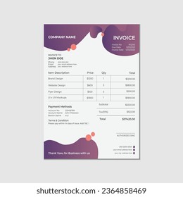 modern business invoice template design