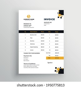 modern business business invoice template vector format, invoice, receipt voucher, template