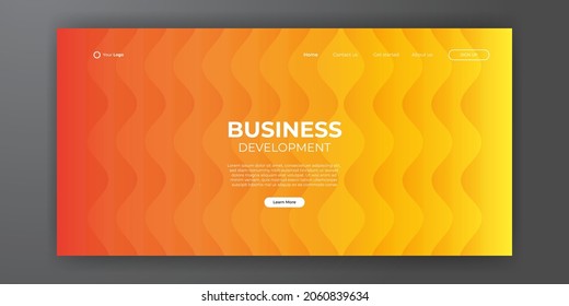 Modern business landing page abstract background. Web background template design with modern shape and simple technology concept. Vector illustration