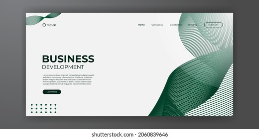 Modern business landing page abstract background. Web background template design with modern shape and simple technology concept. Vector illustration