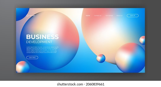 Modern business landing page abstract background. Web background template design with modern shape and simple technology concept. Vector illustration