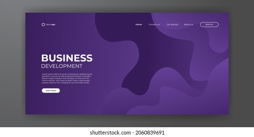 Modern business landing page abstract background. Web background template design with modern shape and simple technology concept. Vector illustration